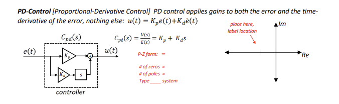 Solved PD-Control (Proportional-Derivative Control) PD | Chegg.com