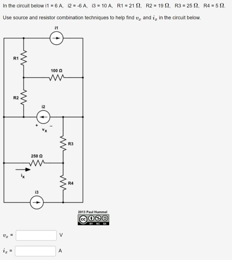 Solved In the circuit below i1 = 6 A, i2--6 A, i3 = 10 A, RI | Chegg.com