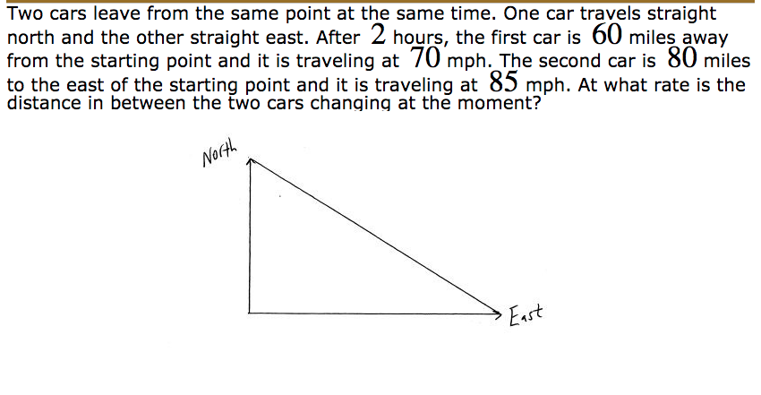Solved Two cars leave from the same point at the same time. | Chegg.com