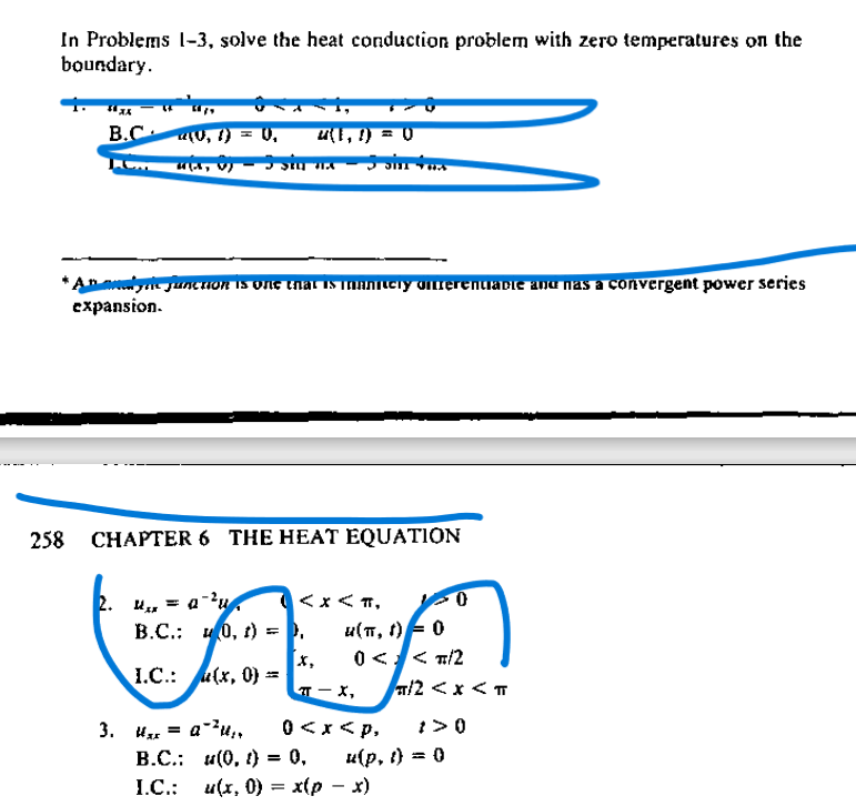 Solved In Problems 1-3, Solve The Heat Conduction Problem | Chegg.com