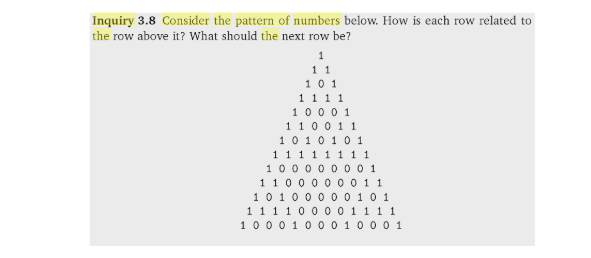 Solved Consider the pattern of numbers below. How is each Chegg