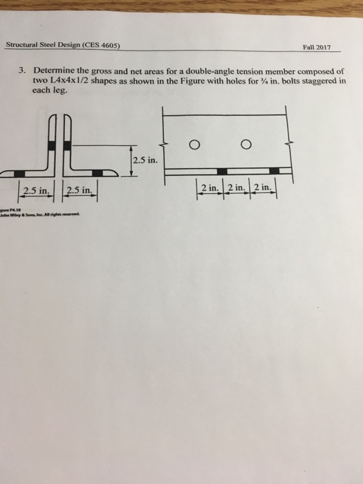 Solved Structural Steel Design (CES 460s) Fall 2017 | Chegg.com