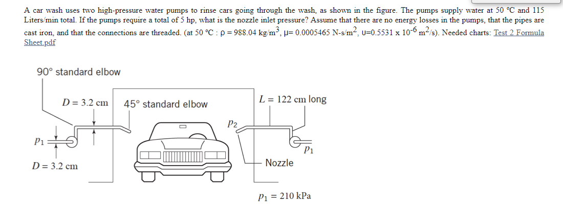 Solved A Car Wash Uses Two High-pressure Water Pumps To 