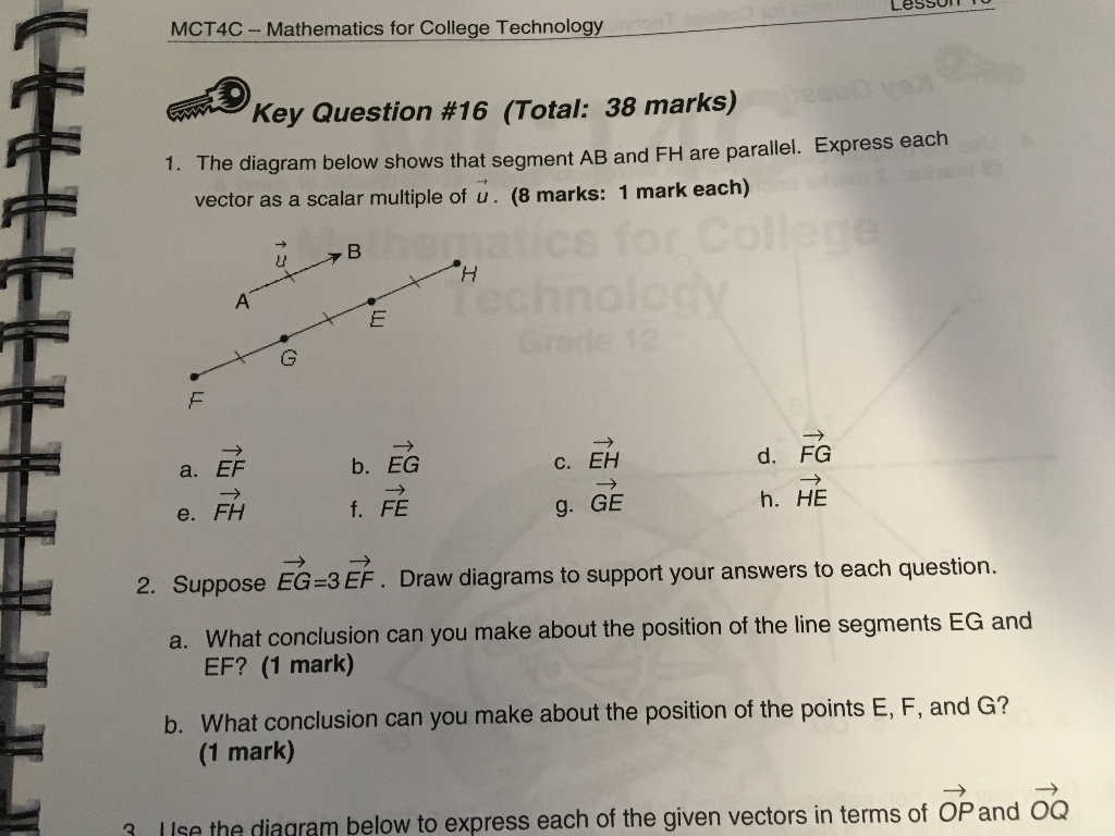 Solved MCT4C Mathematics for College Technology L Yex t. Key | Chegg.com