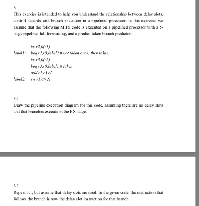 Delay slot instructions