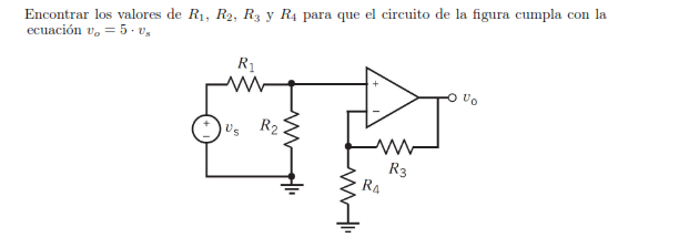 Solved Encontrar los valores de R1,R2,R3 y R4 para que el | Chegg.com
