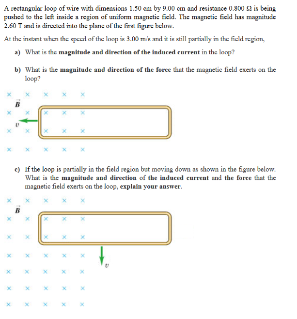 Solved A rectangular loop of wire with dimensions 1.50 cm by | Chegg.com