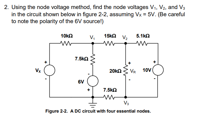 2 Using The Node Voltage Method Find The Node Chegg 