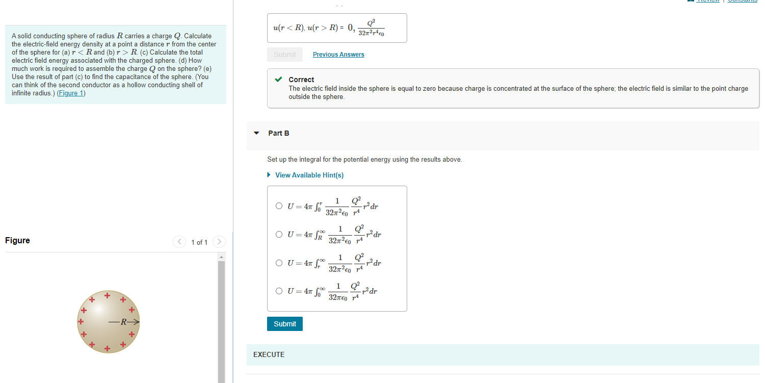 Solved A solid conducting sphere of radius R carries a