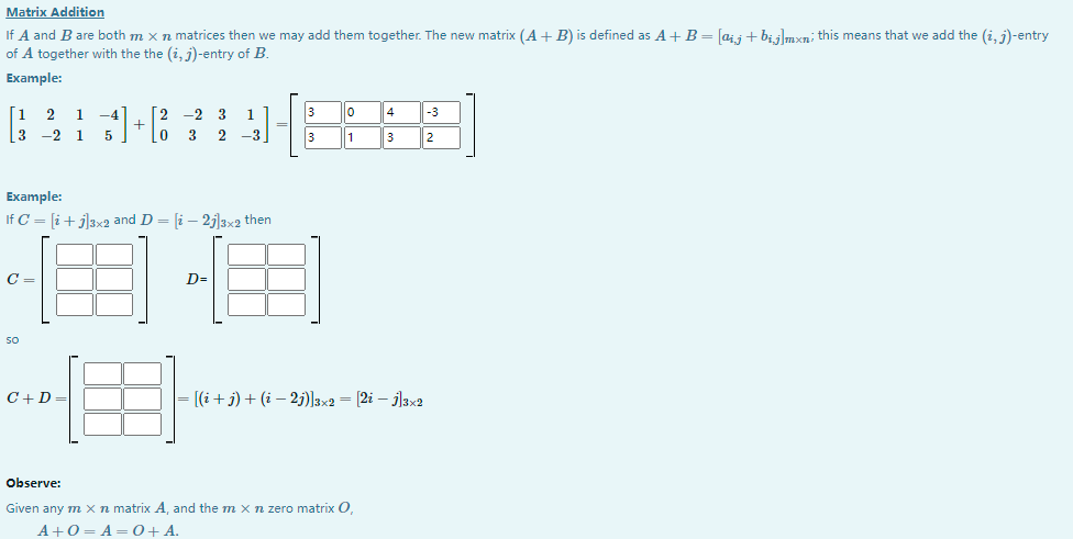 Solved If And Are Both M Nm N Matrices Then We May Add Chegg Com