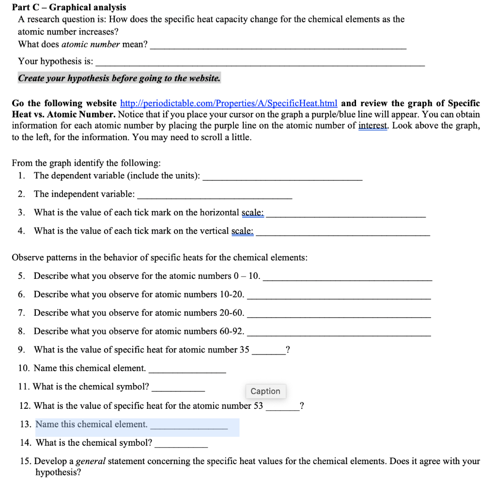 Solved Part C Graphical analysis A research question is Chegg