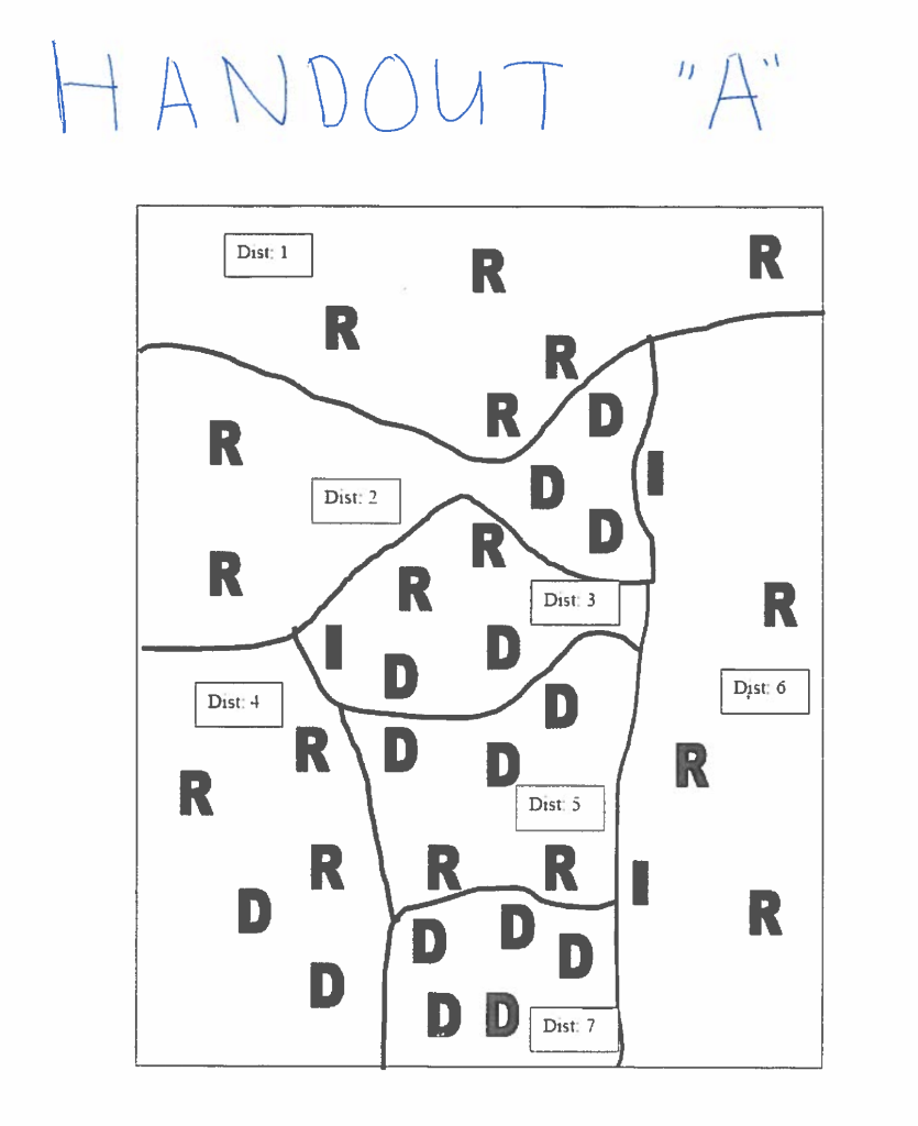 STEP 3: COMPLETING A GERRYMANDERING ACTIVITY (5 | Chegg.com