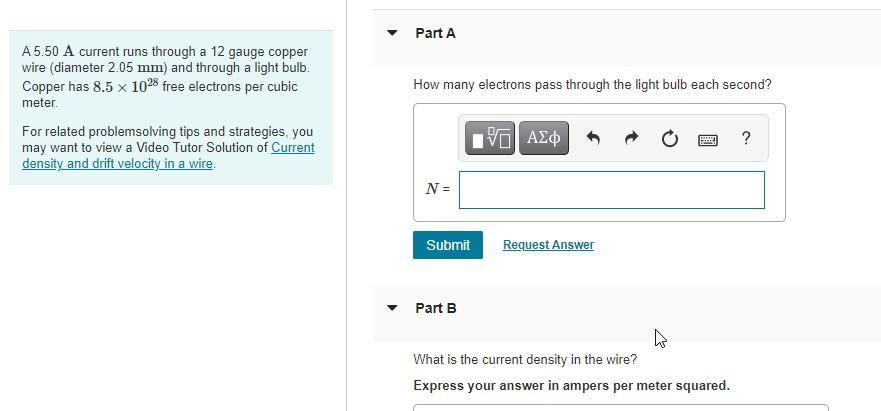 Solved Part A How many electrons pass through the light bulb | Chegg.com