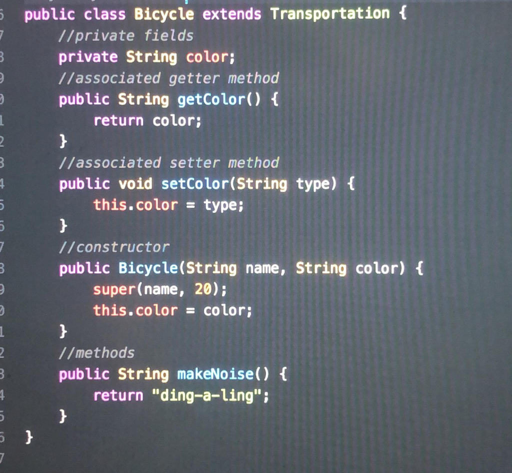 Solved Language: Java I am trying to make a class called | Chegg.com