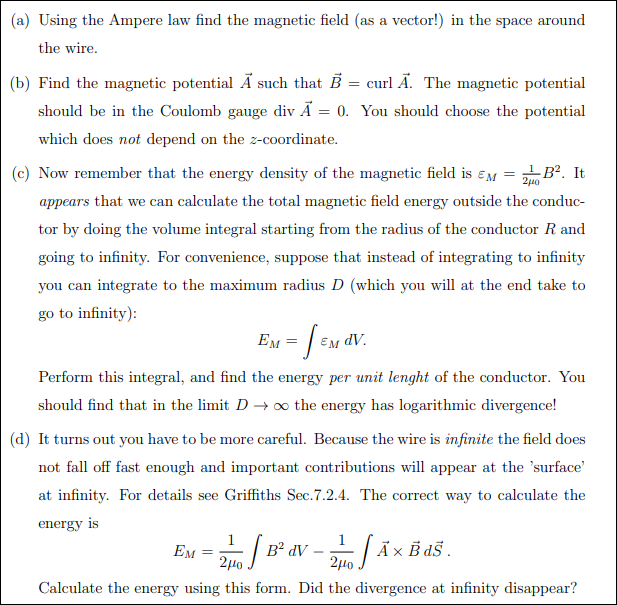 Solved (a) Using the Ampere law find the magnetic field (as | Chegg.com