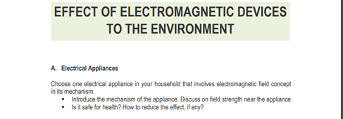 Solved Choose One Electrical Appliance In Your Household Chegg Com