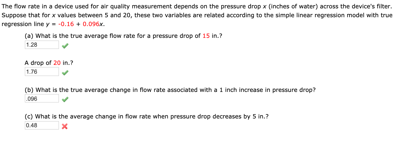 Solved The flow rate in a device used for air quality | Chegg.com