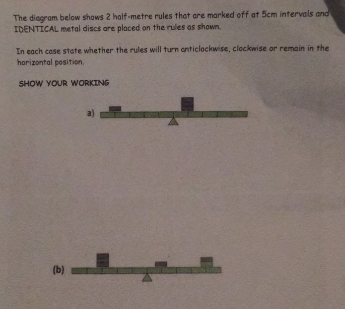 Solved The diagram below shows 2 half-meter rules that ore | Chegg.com