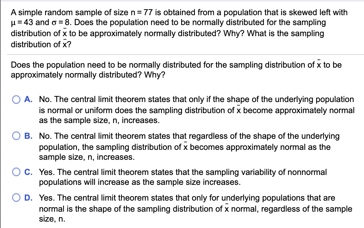 Solved A simple random sample of size n= 77 is obtained from | Chegg.com