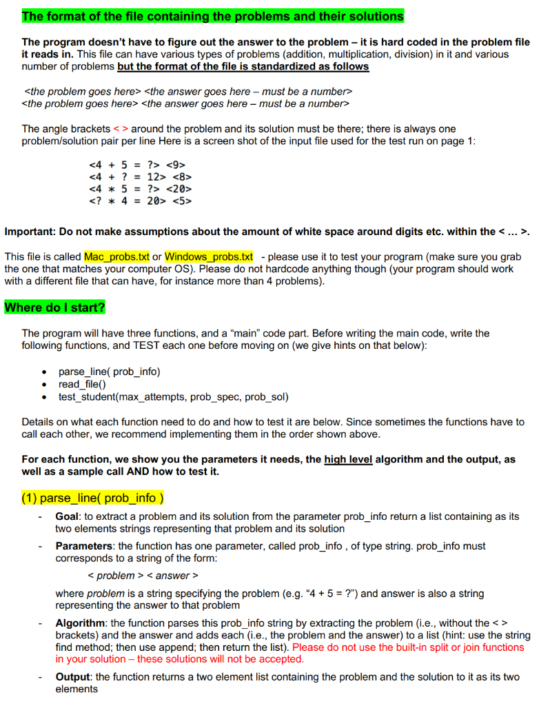 Solved O o O General description: The tutor program asks the | Chegg.com