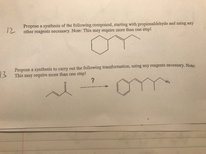 Solved Propose A Synthesis Of The Following Compound, | Chegg.com