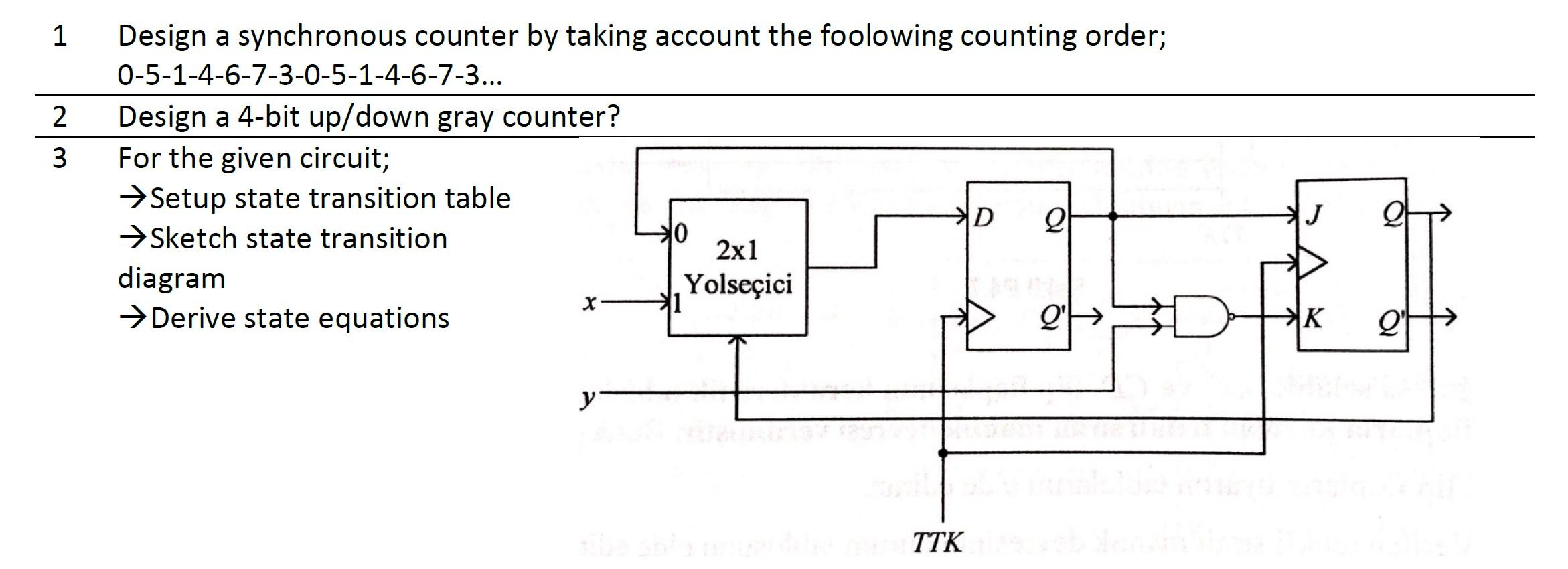 Solved 1 2. 3 Design A Synchronous Counter By Taking Account | Chegg.com