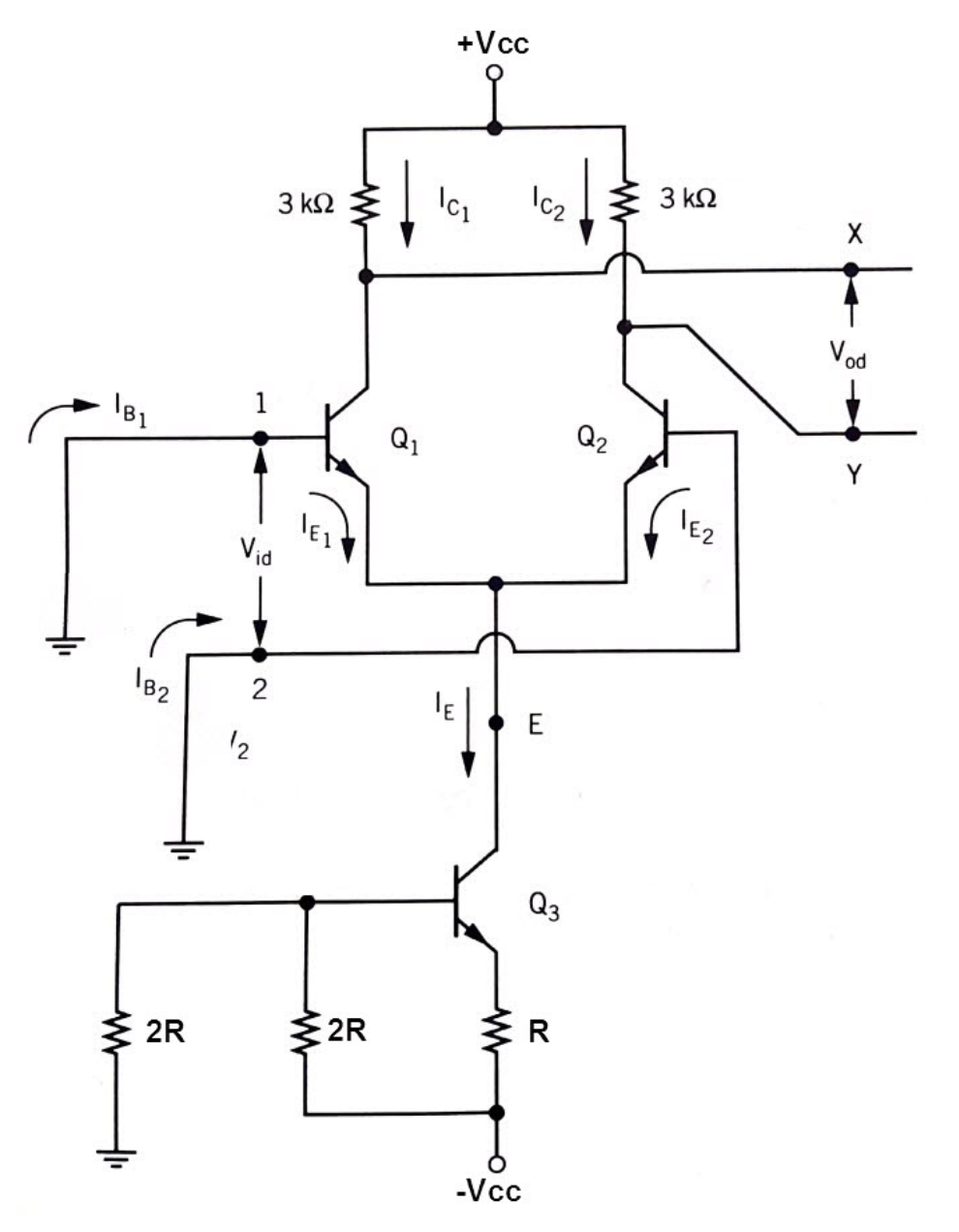 Solved For the circuit shown; Vcc = 12 V and R = 3.7 KOhms; | Chegg.com