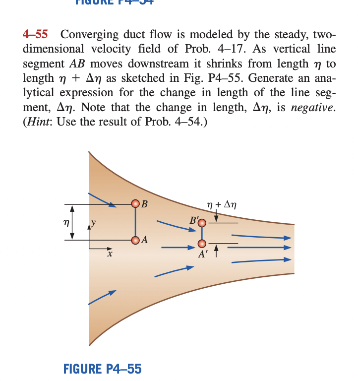 Solved 4-55 ﻿Converging duct flow is modeled by the steady, | Chegg.com