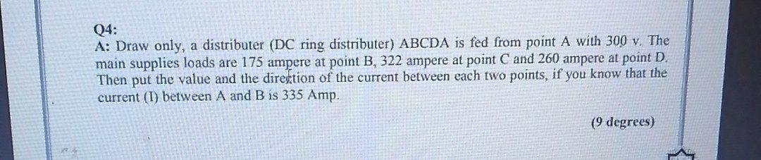 Solved Q4: A: Draw only, a distributer (DC ring distributer) | Chegg.com