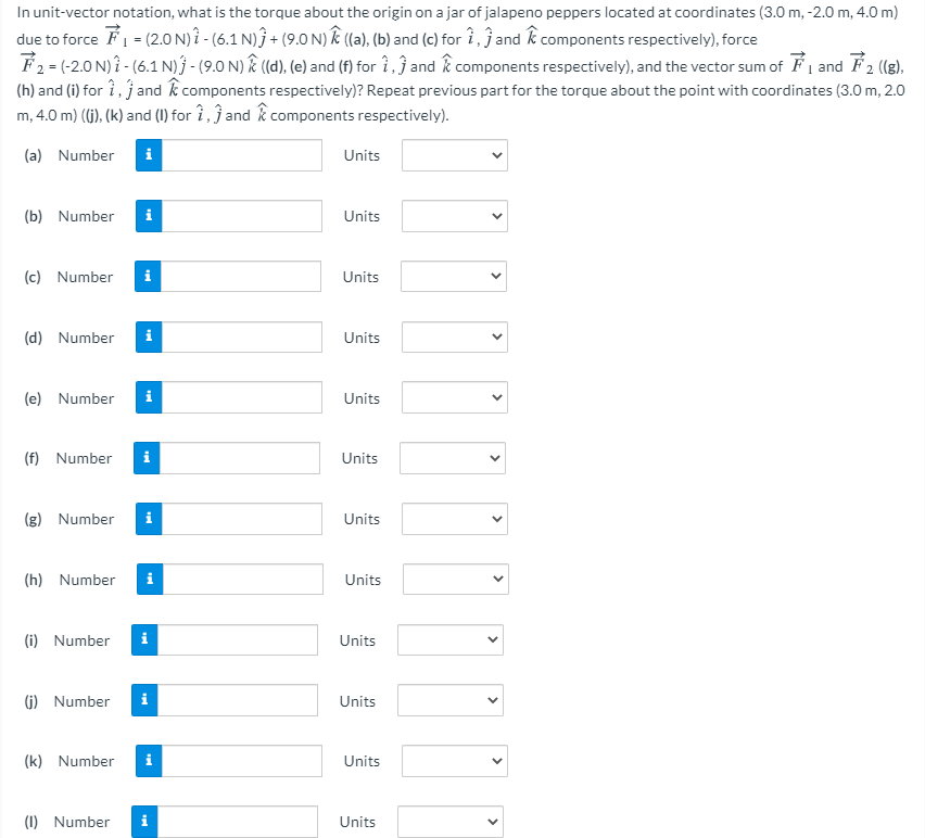 Solved In Unit Vector Notation What Is The Torque About Chegg Com