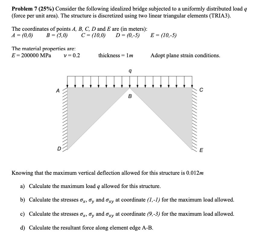 Solved Problem 7 (25%) Consider the following idealized | Chegg.com