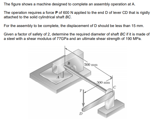 Solved The figure shows a machine designed to complete an | Chegg.com