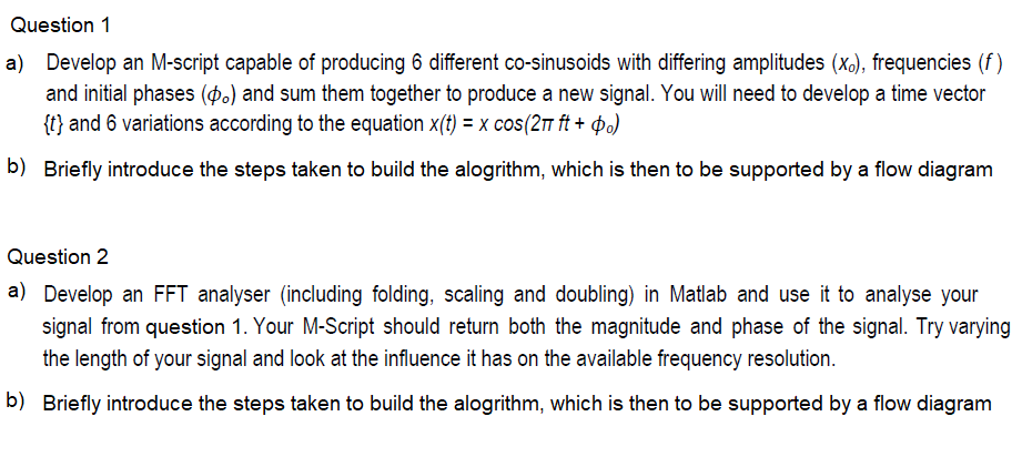 Solved Question 1 a) Develop an M-script capable of | Chegg.com