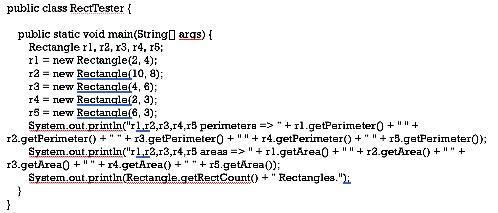 Solved Examine the following code for Rectangle.java | Chegg.com