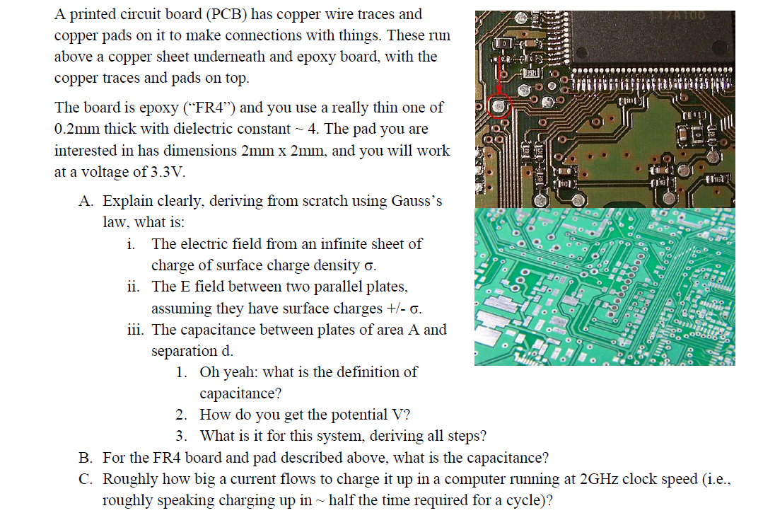 A printed circuit board (PCB) has copper wire traces | Chegg.com