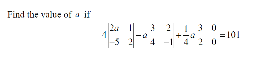 if a 1 2 3 4 find 2a