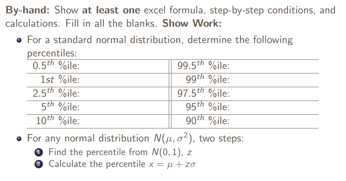 percentile formula