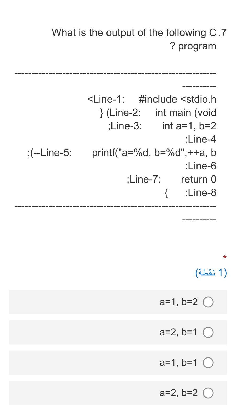 Solved What is the output of the following C.3 ? program | Chegg.com