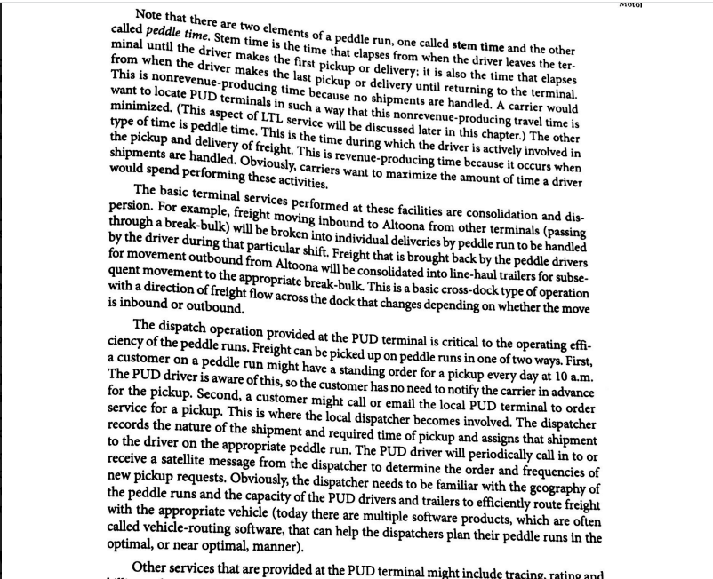 Solved The motor carrier industry is probably the most | Chegg.com