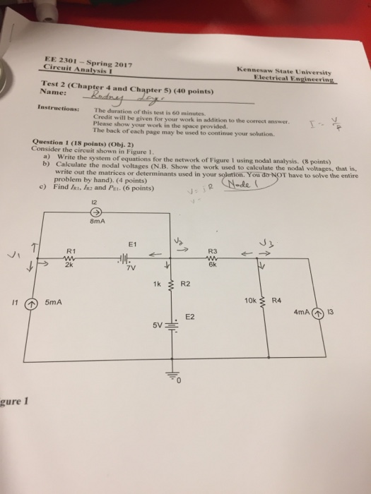 Solved Consider the circuit shown in Figure 1. a) Write the | Chegg.com