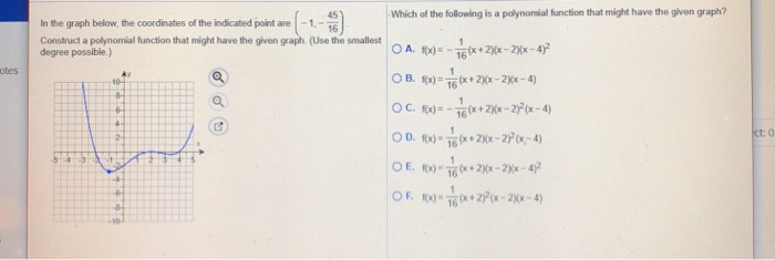 Solved 45 Which of the following is a polynomial function | Chegg.com