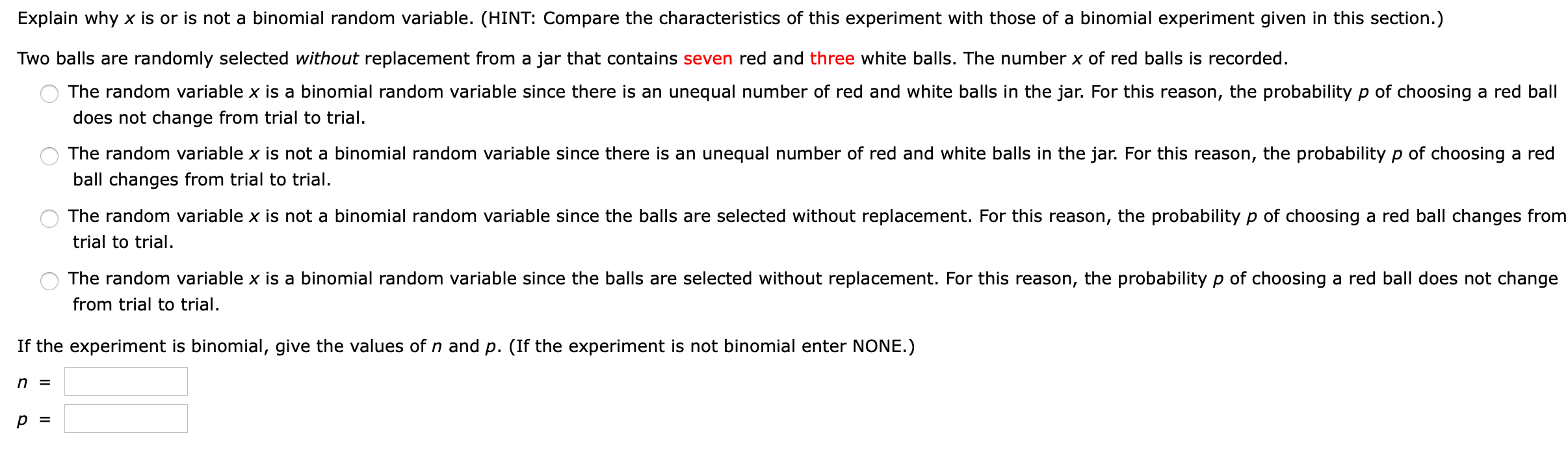 solved-explain-why-x-is-or-is-not-a-binomial-random-chegg