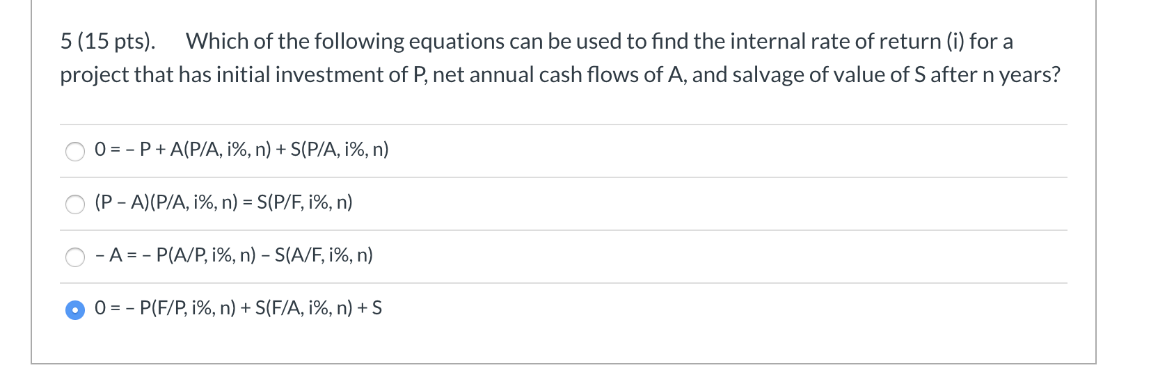 Solved 5 (15 pts). Which of the following equations can be | Chegg.com