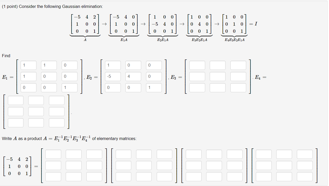 Solved 1 point Assume that A is a matrix with three rows