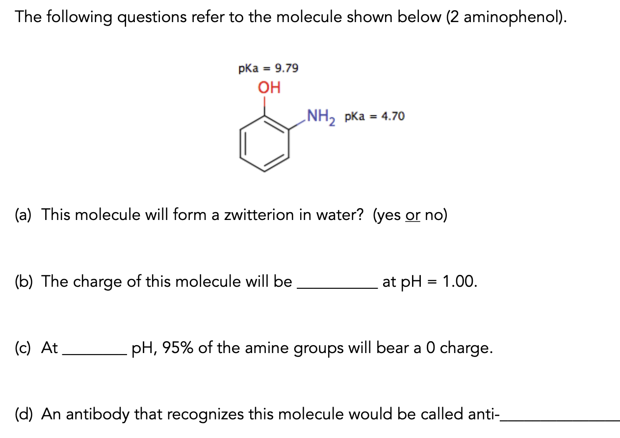 Solved The following questions refer to the molecule shown | Chegg.com