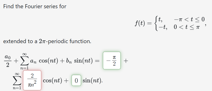 Solved Find the Fourier series | Chegg.com