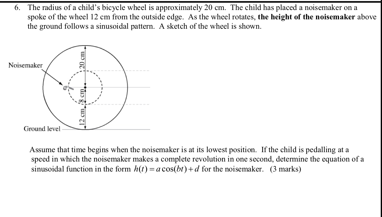 Solved 6. The radius of a child's bicycle wheel is | Chegg.com
