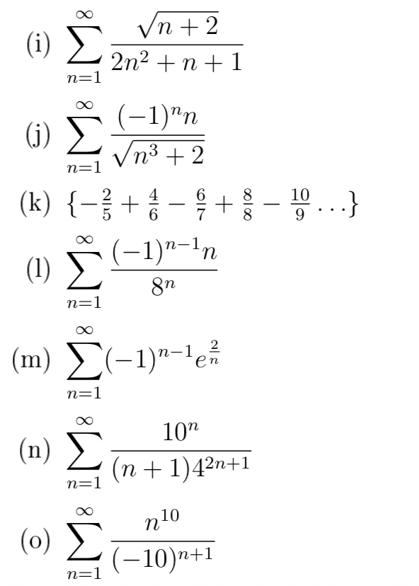 Solved Determine if the following series converge or | Chegg.com