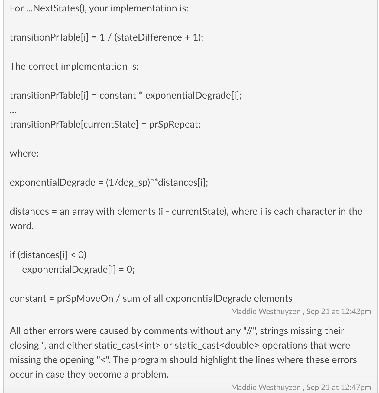 Solved I need help fixing my cpp file based on the comments | Chegg.com
