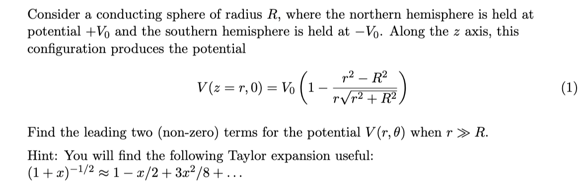 Solved Consider a conducting sphere of radius R, where the | Chegg.com